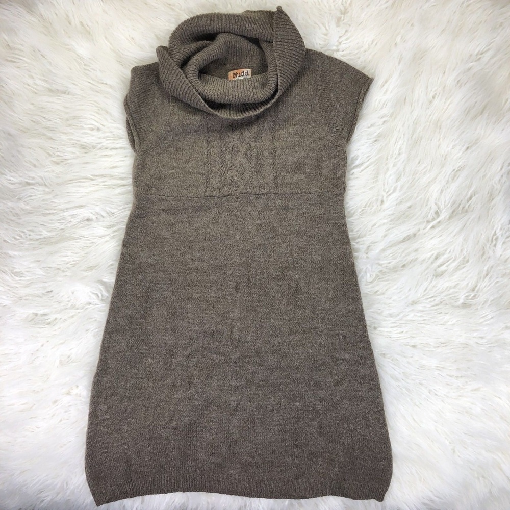 Mudd Size Juniors XL Gray Cowl Neck Sweater Dress